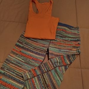 Victoria Sport Cropped Leggings with a Racerback top 2-piece bundle.